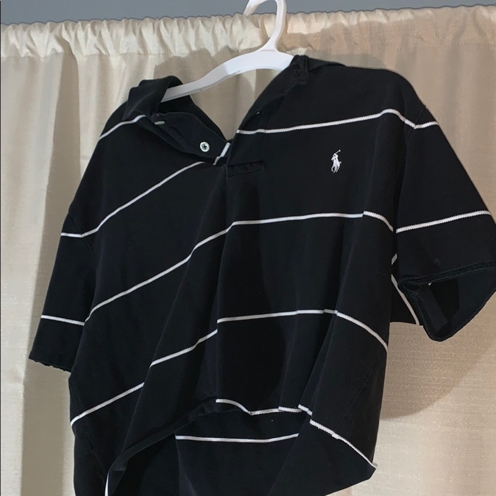 cropped collared polo!